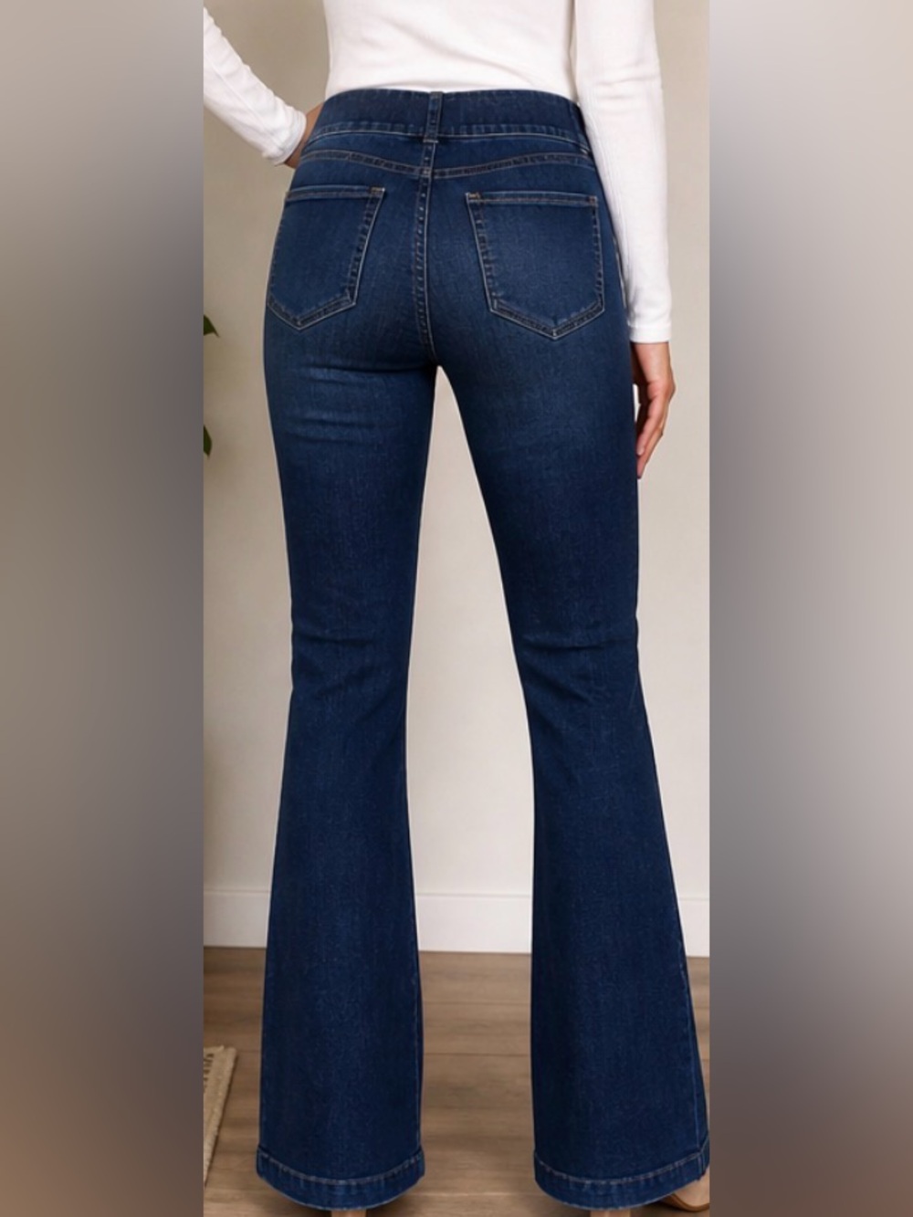 SPANX Dark Wash Flare Jeans - Picture 3 of 12